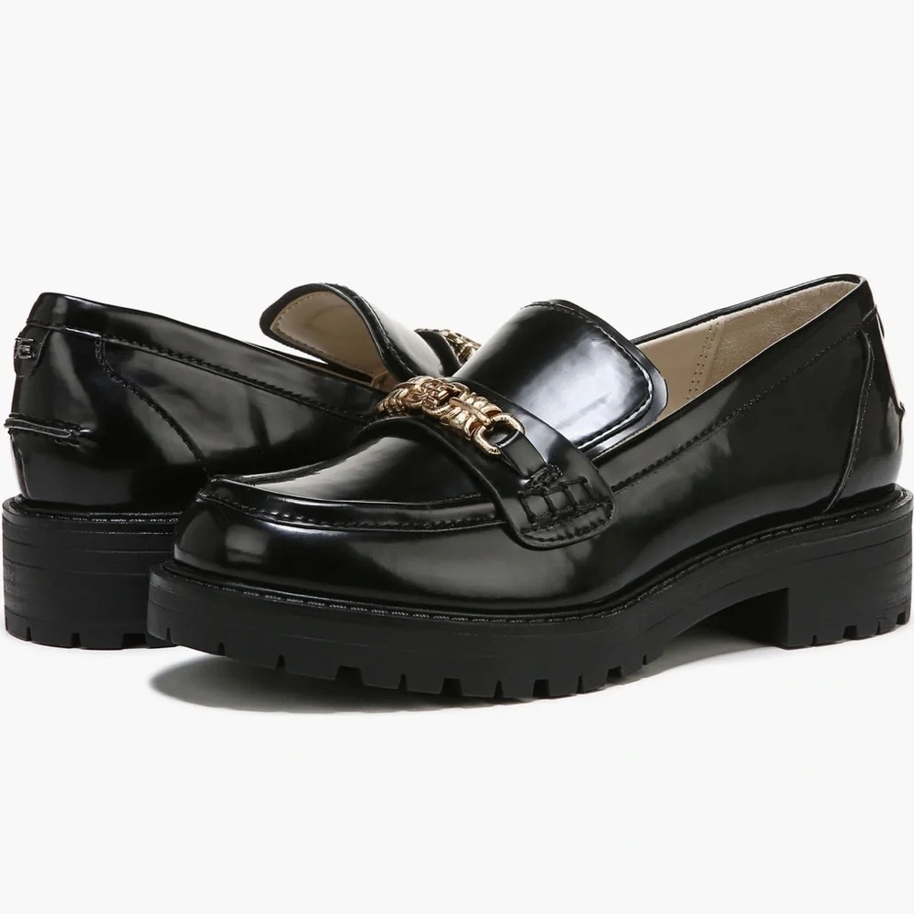 Sam Edelman Kids’ Teo Platform Loafers – Black Patent – US 3M / EU 35 – NWOT